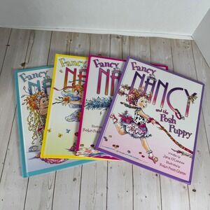 Fancy Nancy by Jane O\'Connor 4-Book Lot HarperCollins 2006-2009 Hardcover